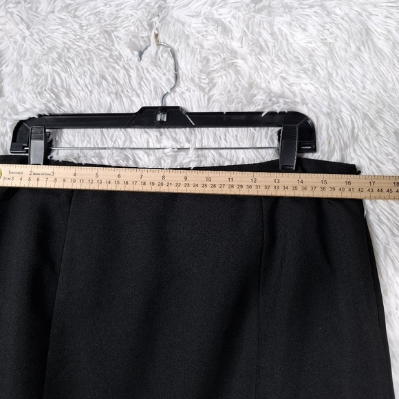 Kasper Classics Women's Pencil Skirt 2 Back Splits Solid Black 10 Petite - Picture 4 of 9